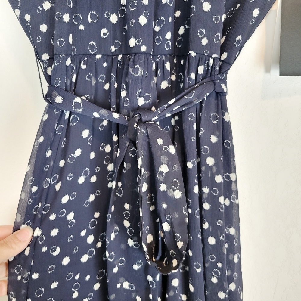 NWT DKNY Women's Printed Chiffon Belted Halter Midi Dress Size 2 - Picture 9 of 12